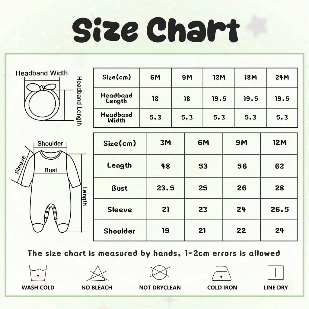 Adorable Full Print Baby Romper Suit for Girls 0-12 Months Long Sleeve Footed Bodysuit Infant Clothes