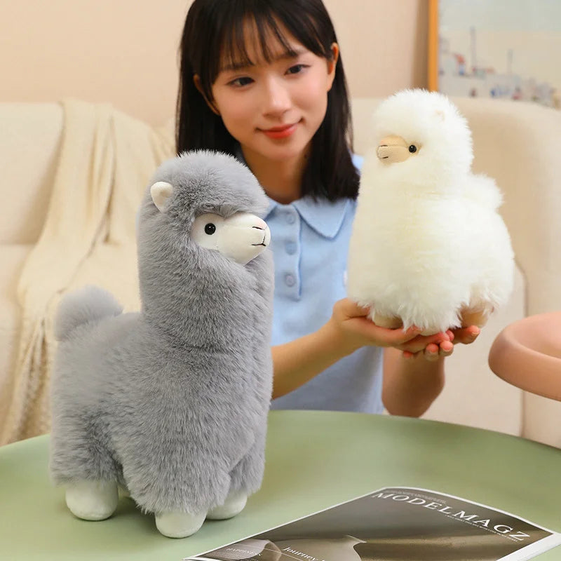 25/35cm Velvet Alpaca Plush Toy Soft And Comfortable Alpaca Doll Hug Pillow Standing Posture Sheep Soft Stuffed Animal Doll