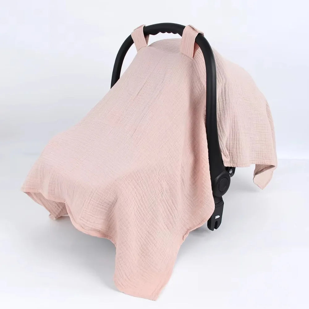 Cotton Stroller Cover Sunshade Gauze Baby Safety Seat Cover Carriage Full Cover Baby Stroller Accessories Baby Basket Cover