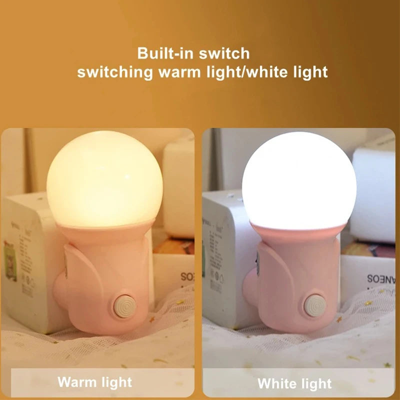 Modern Bedside Night Light Lamp Kids All Night 220V Led Lights Plug In Wall Night Lights For Bedroom EU Plug Night Lamp Romantic