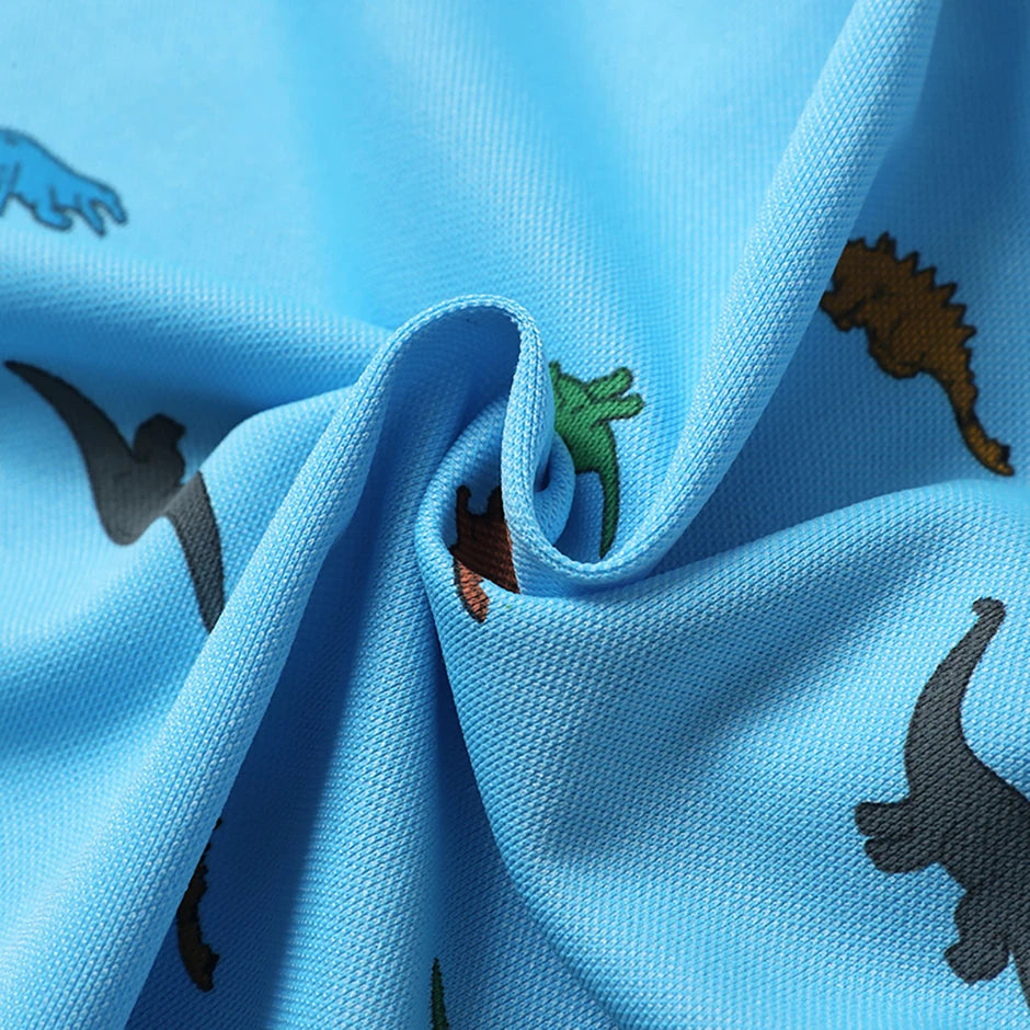 1/3 Pack Children's Summer Dinosaur Printed Multicolor POLO Shirt Boys Casual Fashion Prince T-shirt Joker Comfortable Lapel T
