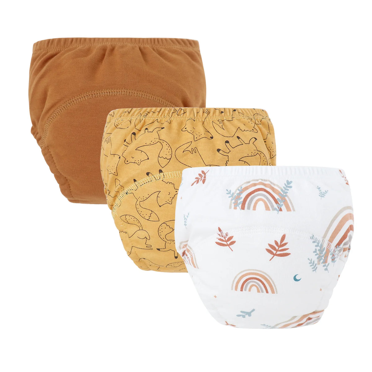 3 Pack Baby Training Pants Cloth Diapers for Toddlers Breathable Cotton Washable Reusable Nappies