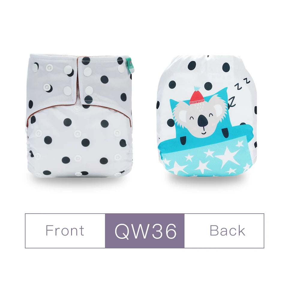 Digital Position Print Baby Cloth Diaper Waterproof Adjustable Washable One Size For 3-15kg