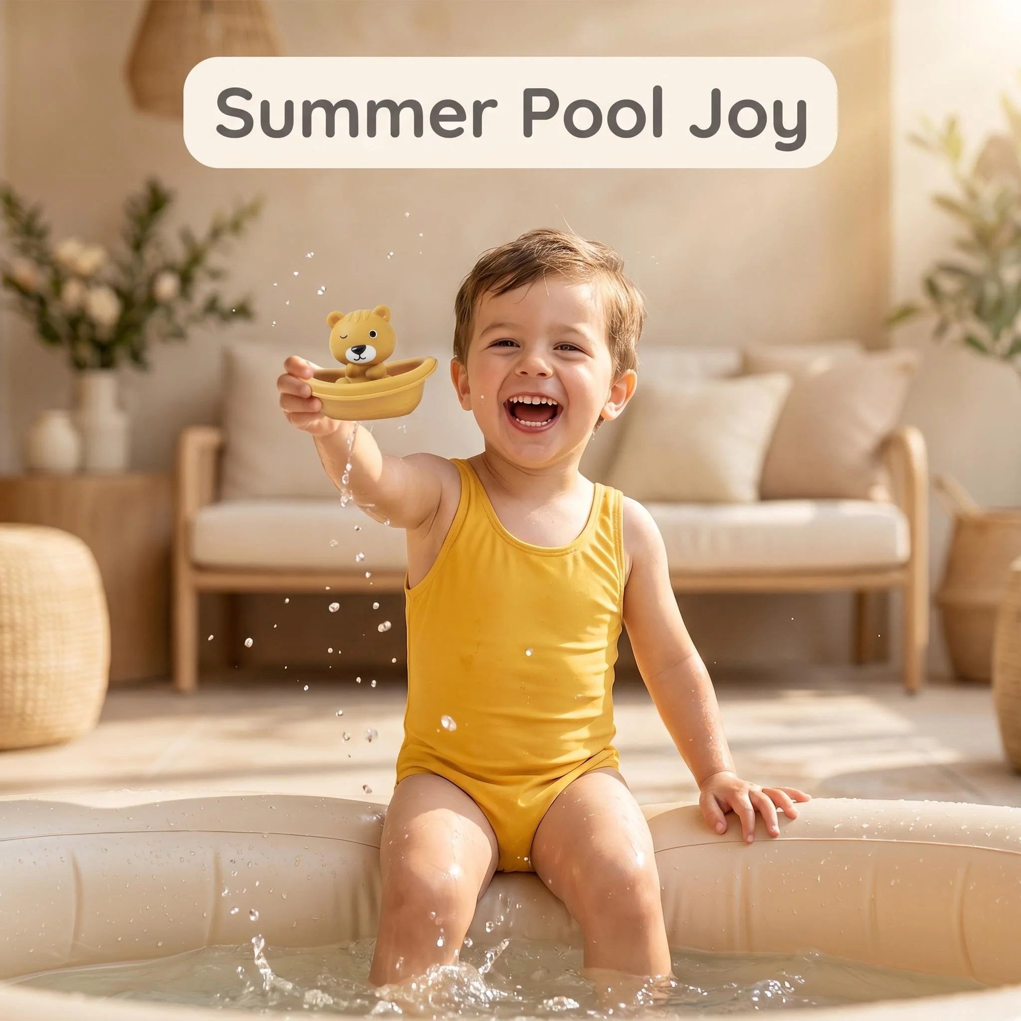 Silicone Baby Bath Toys Set - Sensory Water Play for Bathtub, Pool & Shower, Encourages Toddler Pretend Play and Early Developme