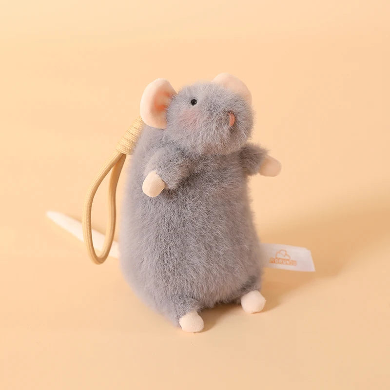 Ncie 1pc 15/21cm Cute Flower Branch Mouse Plush Pendant Kawaii Mouse Backpack Decro Stufffed Animal Happy Birthday Gifts