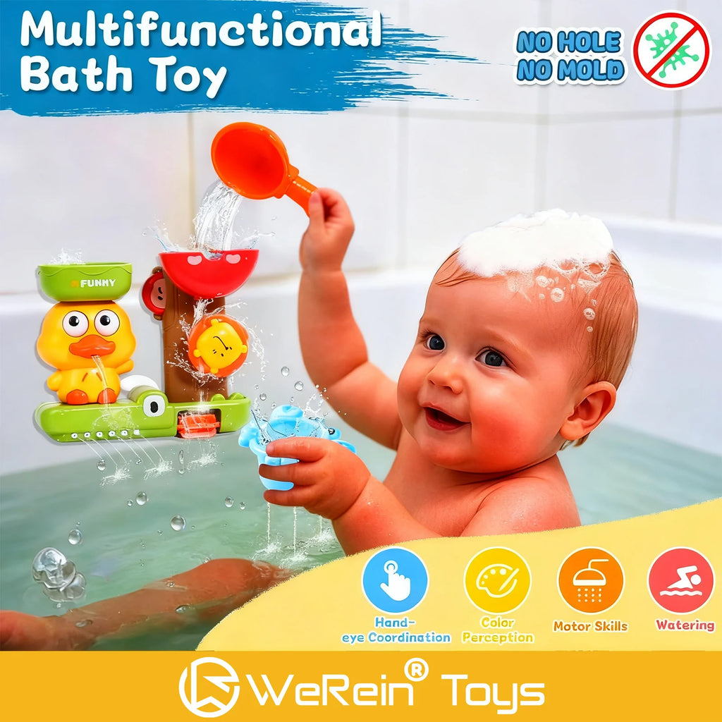 Adorable Little Yellow Duck Bath Tub Toy for Kids Fun Water Play Cute Bathtime Entertainment