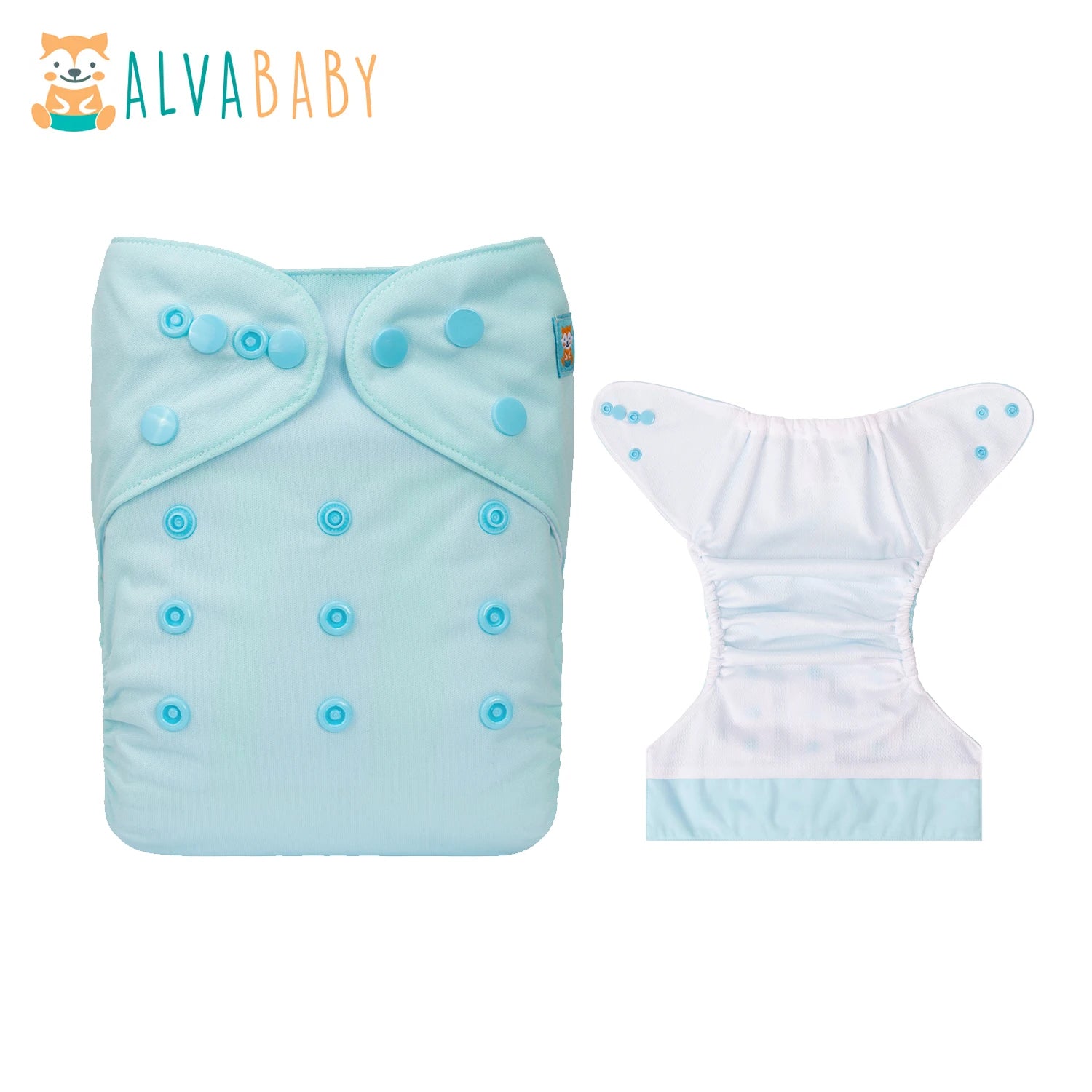 1pc ALVABABY AWJ Inner Summer Cloth Diaper for Baby Eco-friendly Cloth Nappy with Tummy Panel Reusable Baby Diaper Shell