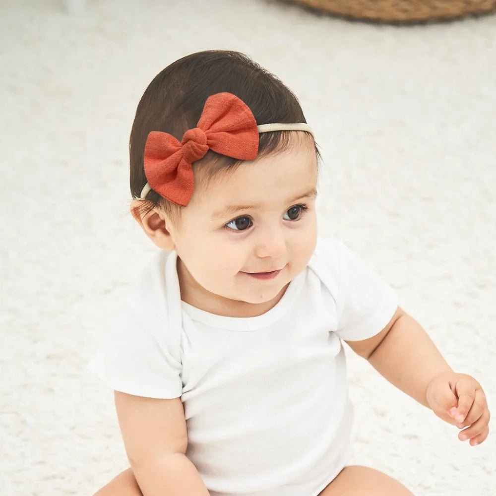 5Pcs/set Set Baby Bows Soft Cotton Hair Bands for Kids Girls Band Newborn Headwear Kids Hair Accessories