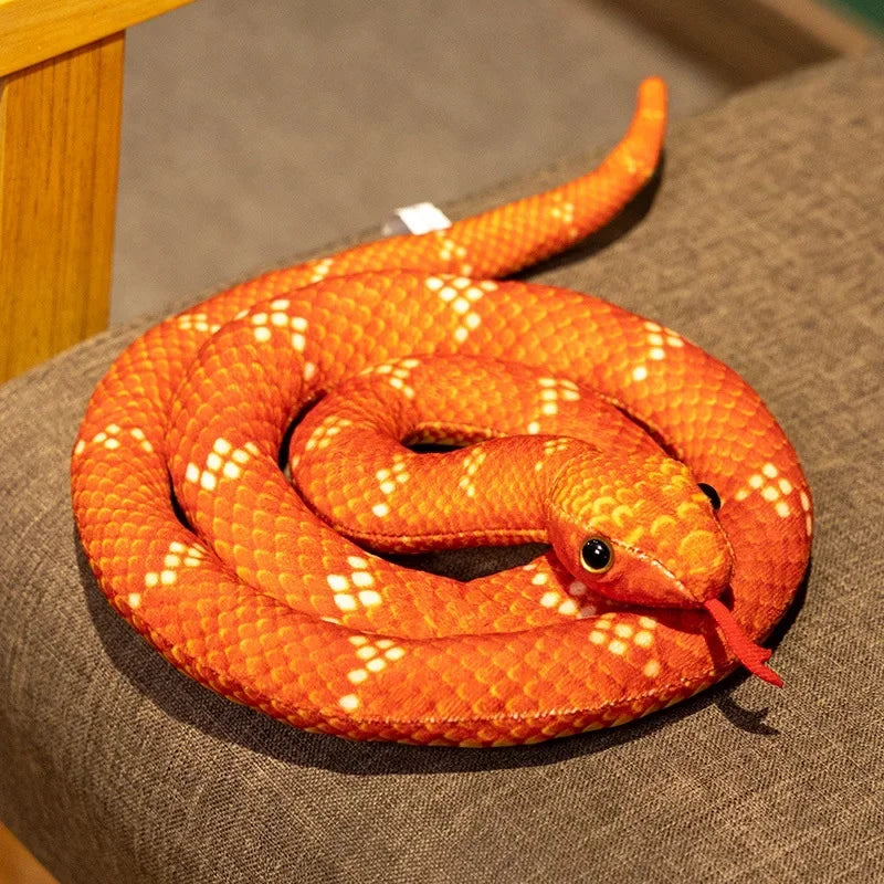 Hot Children's Simulated Snake Plush Toy Prank Play Props Creative Cartoon Doll Boy Gift Soft Fabric Home Garden Decor