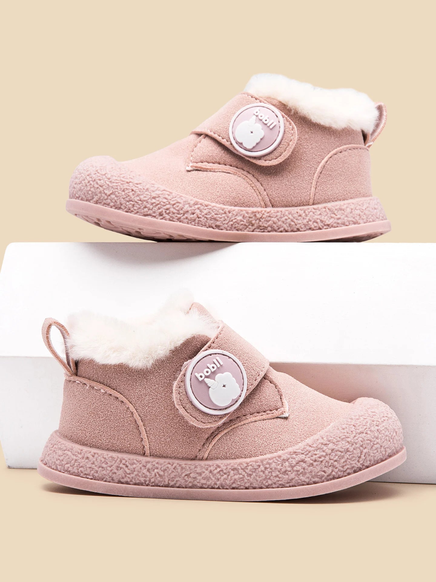 Hot Sale Winter Baby Boys And Girls First Walking Outdoor Toddler Cotton Shoes For 0-3Y High Quality Fleece-lined Design