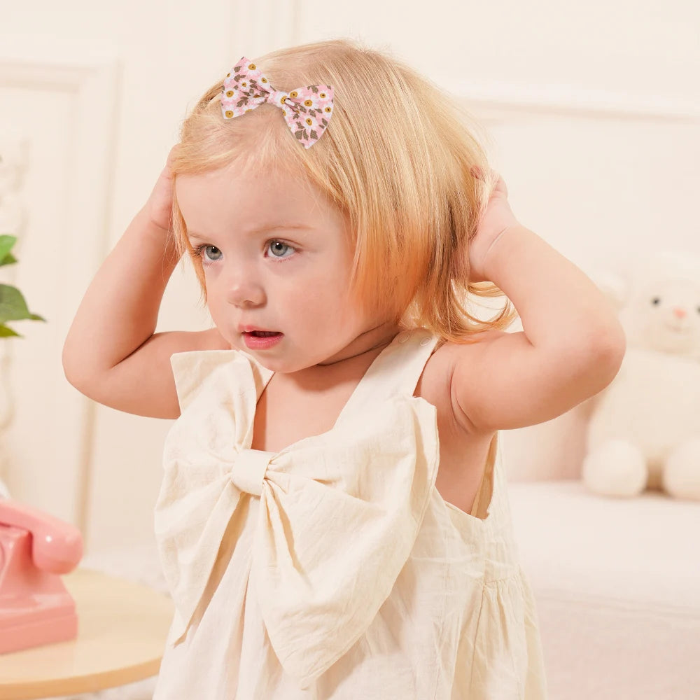 6Pcs random color printing flower hair band for baby girls elastic headband lovely 0-3Y infant headdress