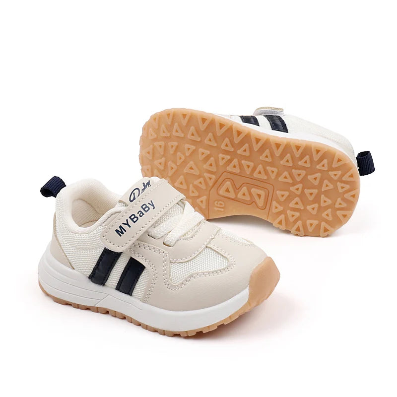 Spring and Autumn Children Sneakers Three Colors Rubber Soled Non-slip Fashion Design Baby Girls and Boys Prewalker Shoes BM07