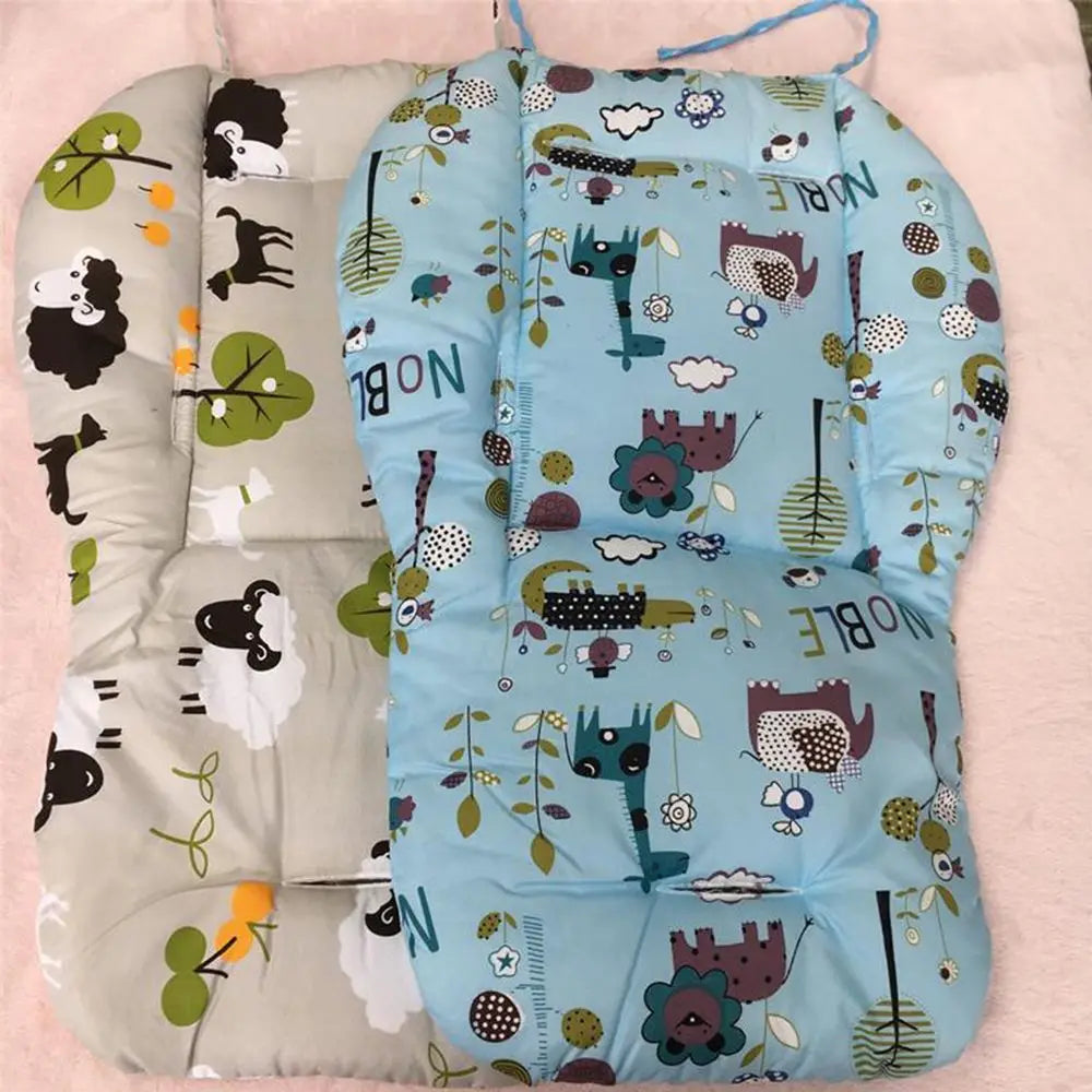 Print Universal Chair Pad Cart Mat Baby Warmer Liner Mat Cotton Stroller Cushion Cotton Mat Stroller Mat Stroller Accessories