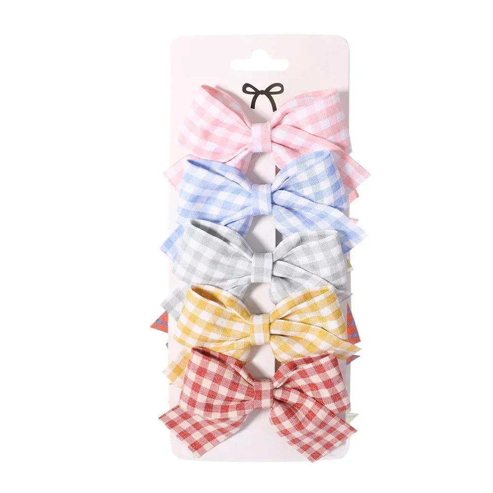 Mini Baby Girl Hair Clips Set 5Pcs Floral Bow Bunny Princess Hairpins for Toddler Girls