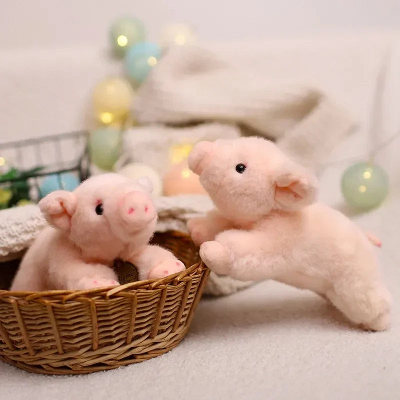 Lifelike Pig Plush Toy Soft Stuffed Animal Simulation Piggy Doll Cute Birthday Gift for Girls And Boys