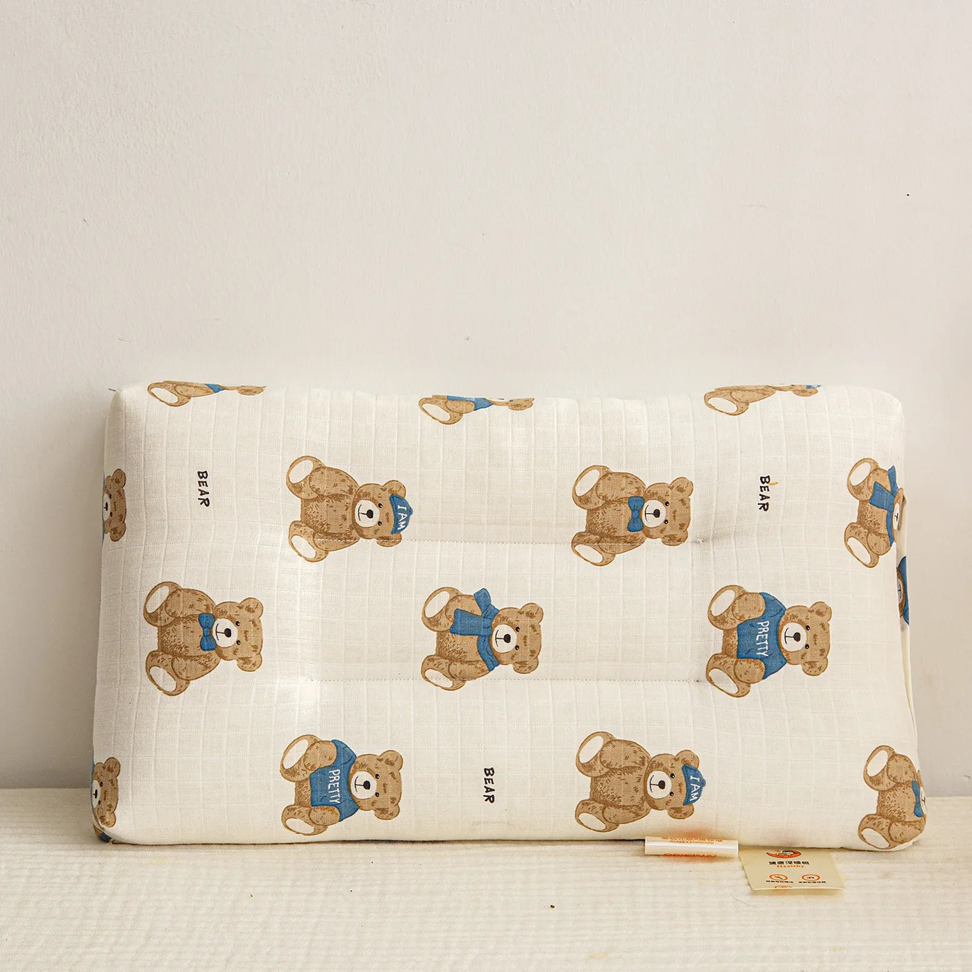 Kids Cartoon Pillow For Neck Support Double Layer Cotton Yarn Model Dly Newborn Baby Bedding