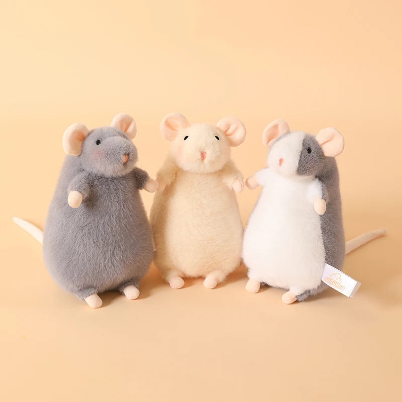 Ncie 1pc 15/21cm Cute Flower Branch Mouse Plush Pendant Kawaii Mouse Backpack Decro Stufffed Animal Happy Birthday Gifts