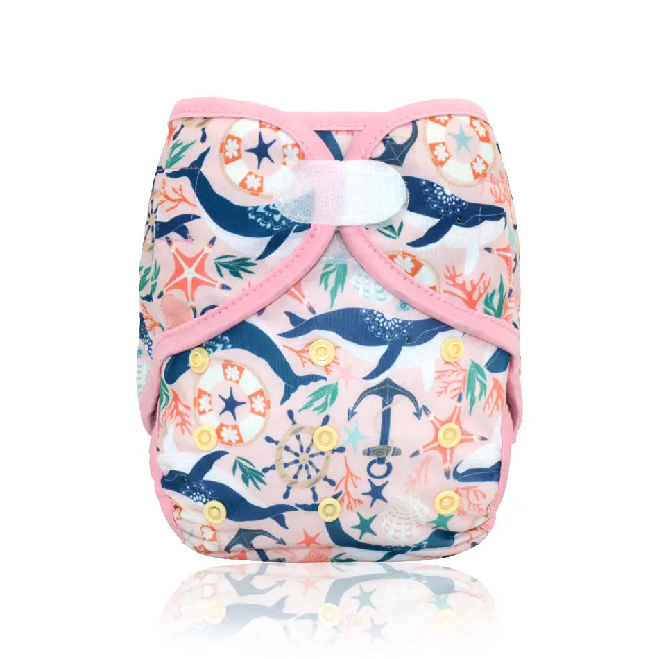 EezKoala One Size Cloth Diaper Cover Waterproof Reusable Pocket Diaper Hook Loop Closure