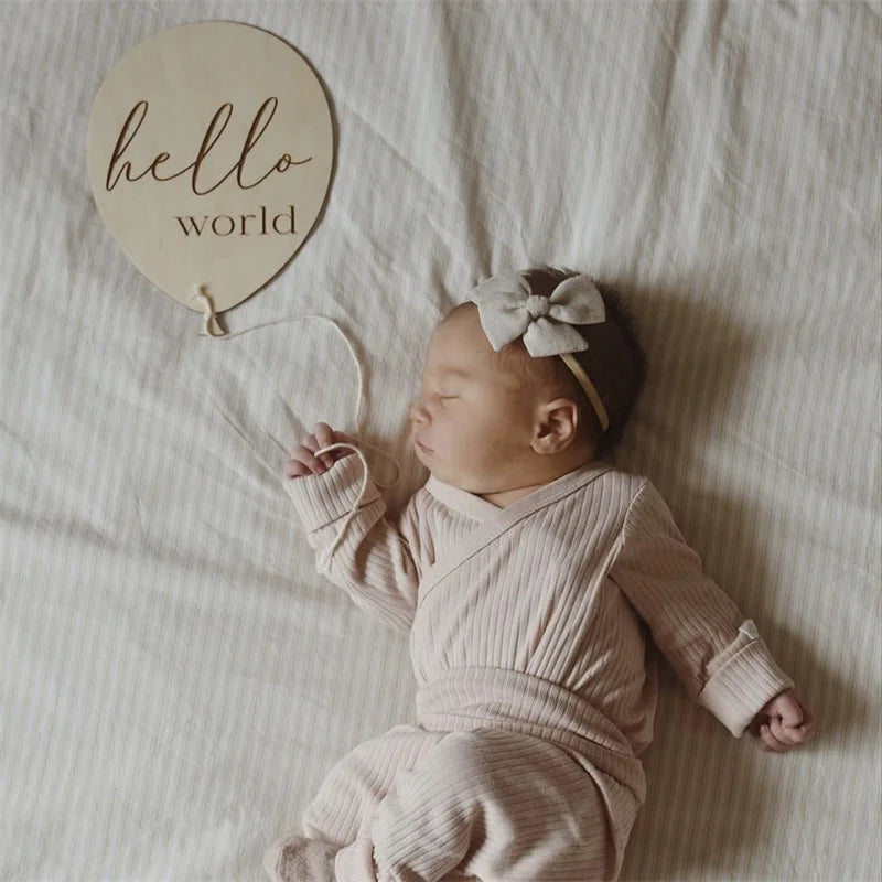 Wooden Balloon Wall Hanging Decor - 15cm Nursery Ornament