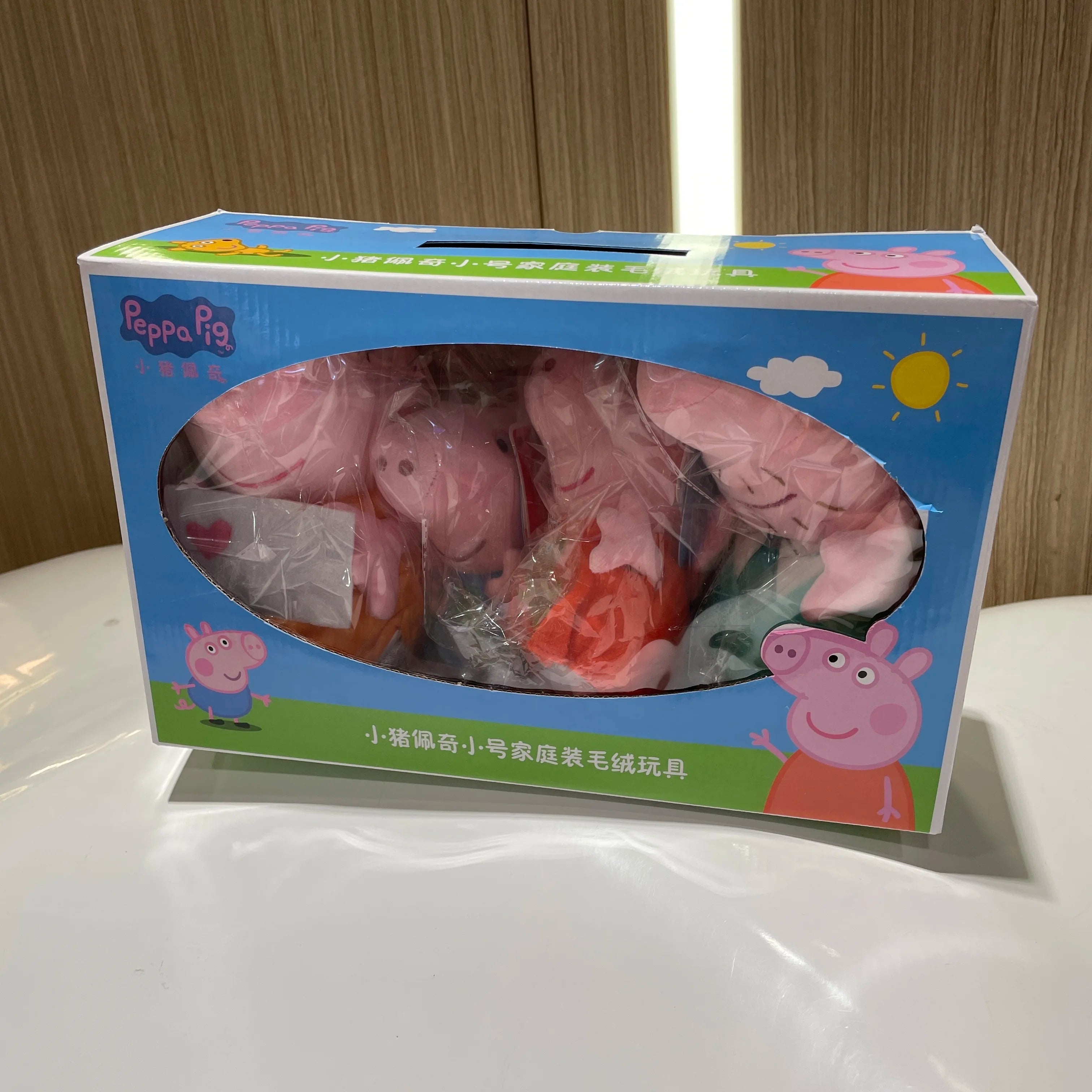 4pcs/set Genuine Peppa Pig 19cm Peppa George 30cm 12'' Mummy Daddy family set Plush Toy Birthday Christmas gift Children Toy