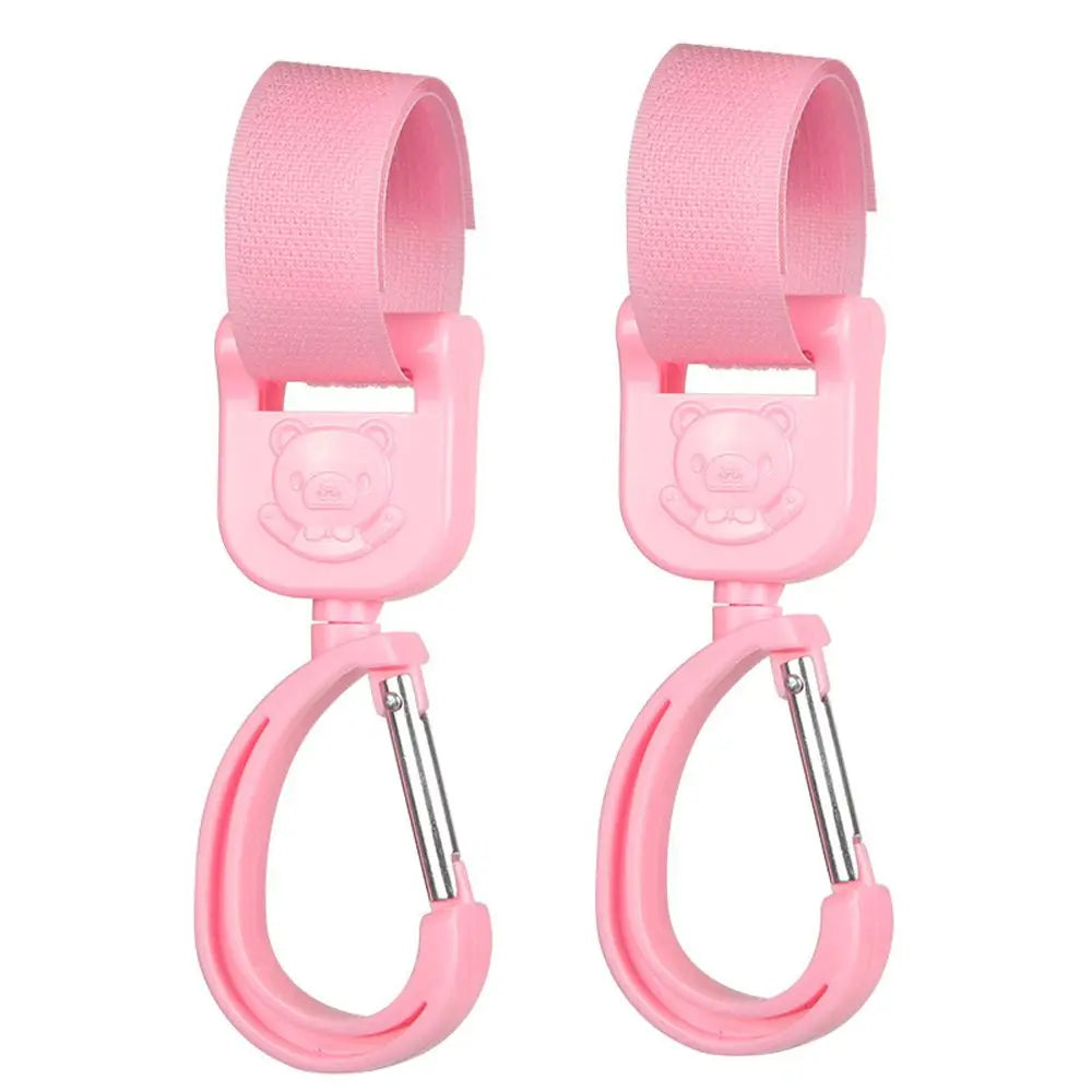 Bear Baby Bag Stroller Hooks 360 Degree Rotation Pram Hanger Pack of 2 ABS Plastic 3kg Capacity