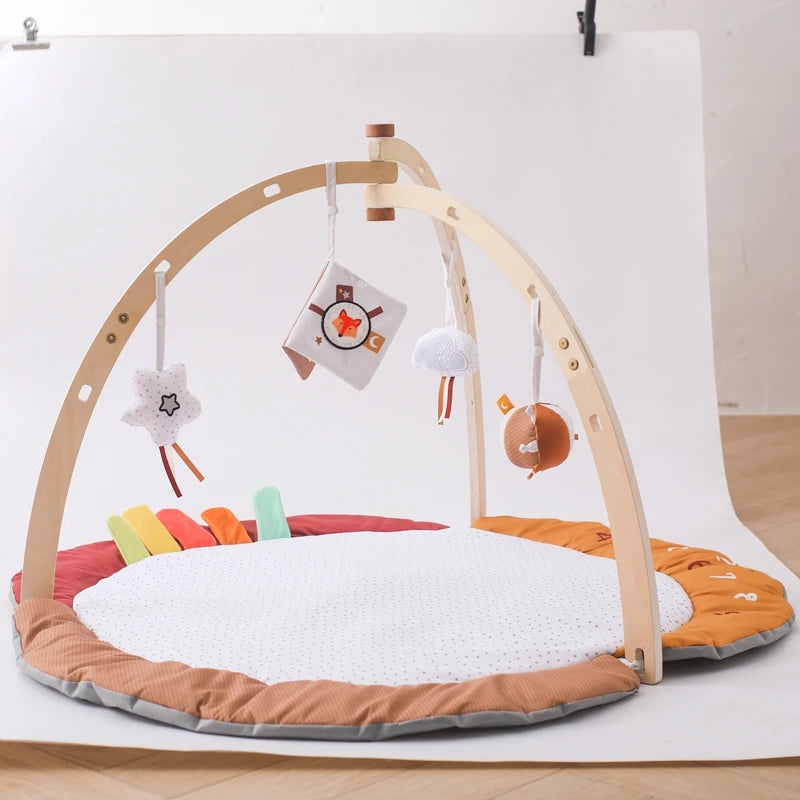 Baby Wooden Gym Frame Gym Activity Bird Tripod Gym Frame for Toddle Play Gym Mobile Hanging Sensory Toys Baby Room Decorations