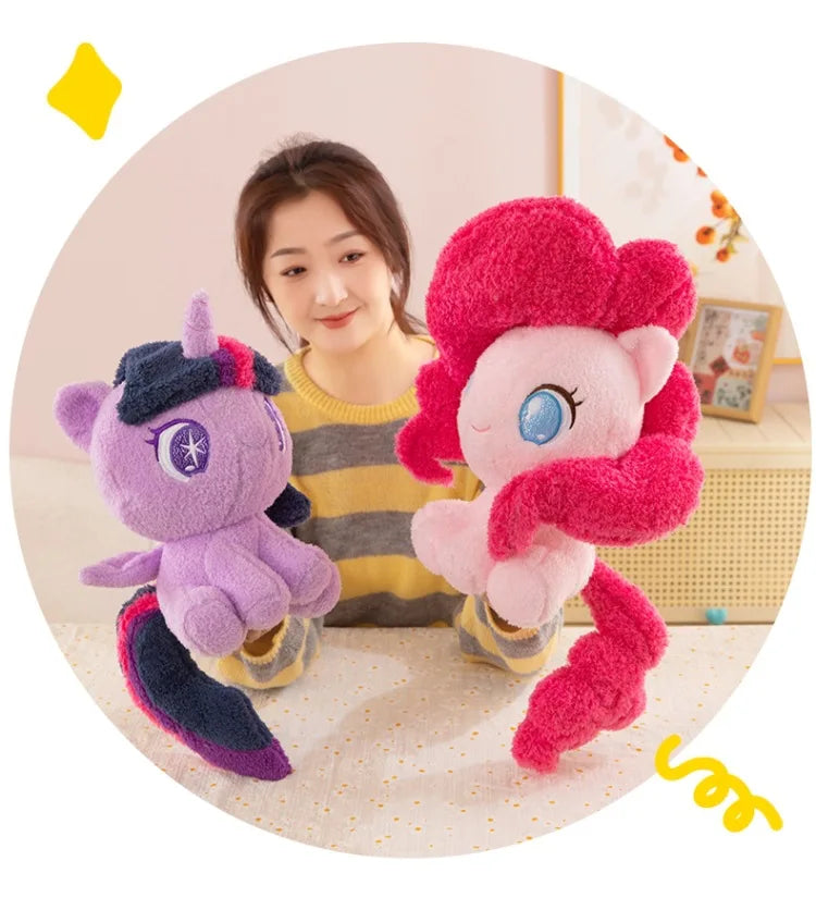 My Little Pony Plush Toy 28cm Cute Pony Stuffed Doll Soft Huggable Rainbow Pinkie Pie Birthday Gift Collection