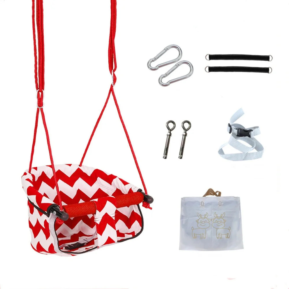 Adjustable Baby Swing - Foldable 360° D-Shaped Portable Rocker