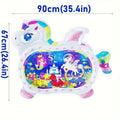 Baby Water Mat Inflatable Unicorn Tummy Time Watermat Water Play Sensory Toy for Infants Portable Travel Water Pad for Baby Gift