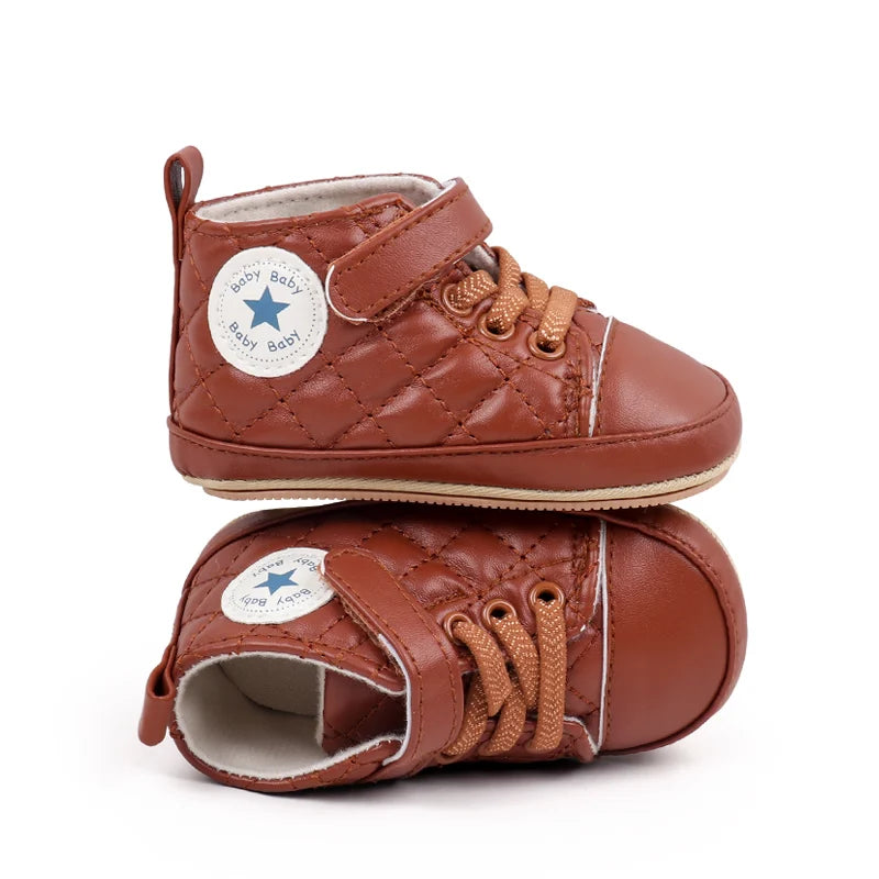 2025 Baby Boy Girl Spring and Autumn Fashion Design TPR Sole Anti Slip Walking Shoes High Quality Breathable Prewalker Shoes