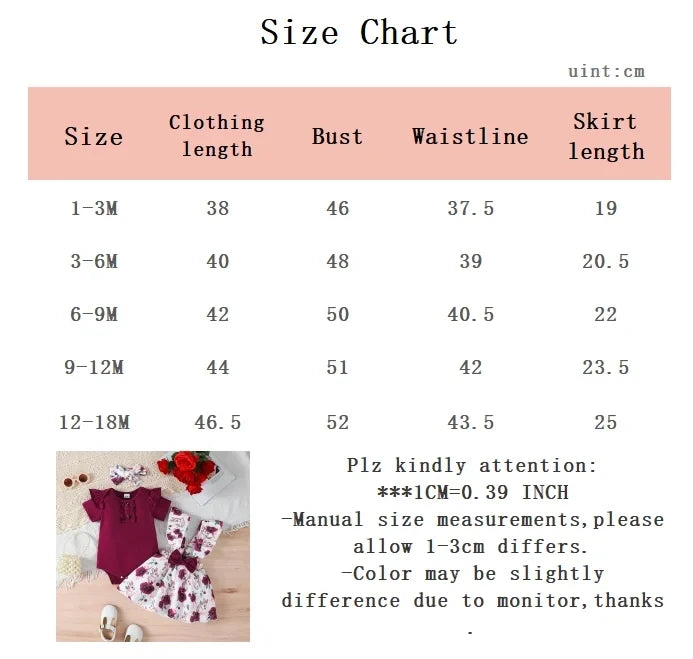 Baby girl Summer Set Solid Color Jumpsuit+Rabbit Printed Shoulder Strap skirt+Headband Set for 0-18 Months Cute Female Babies