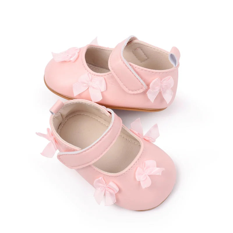New Spring And Autumn Baby Girls First Walking Indoor Outdoor Toddler Shoes For 0-18M Baby Princess Shoes Soft TPR Sole