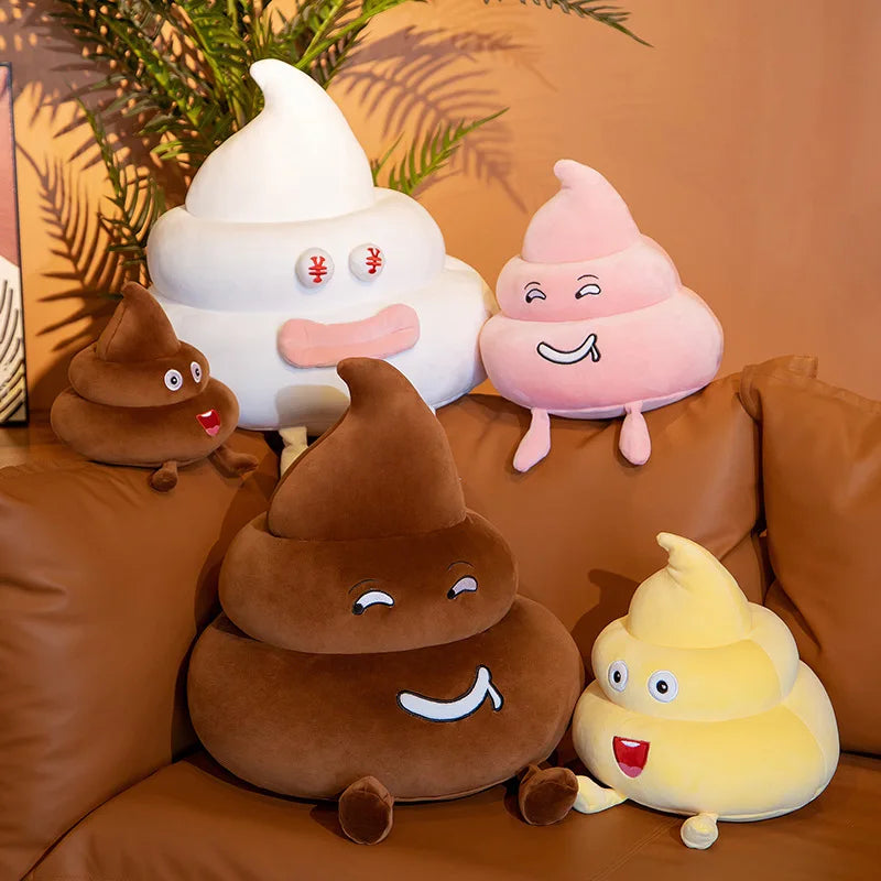 New 25cm/35/45CM Funny Poop Plushie Toys Simulation faeces Pillow Stuffed Soft Creative Sofa Cushion Interesting Birthday Gifts
