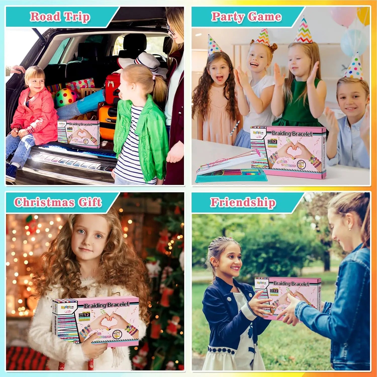 Friendship Bracelets Maker Making Kit, Arts and Crafts for Kids Ages 8-12, Best Birthday Gifts for Teen Girls  Loom Bands