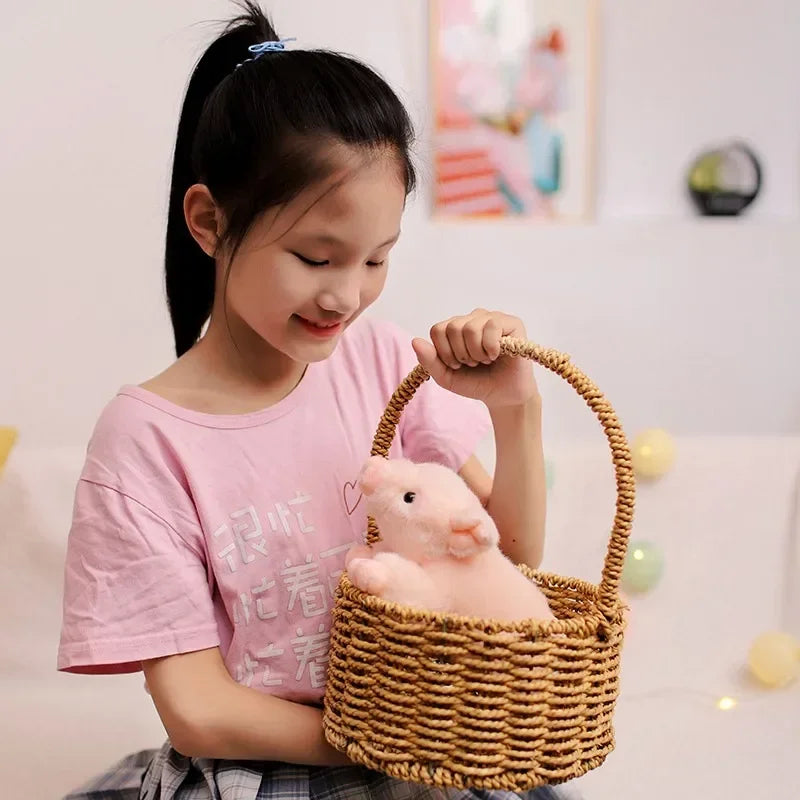 Lifelike Pig Plush Toy Soft Stuffed Animal Simulation Piggy Doll Cute Birthday Gift for Girls And Boys