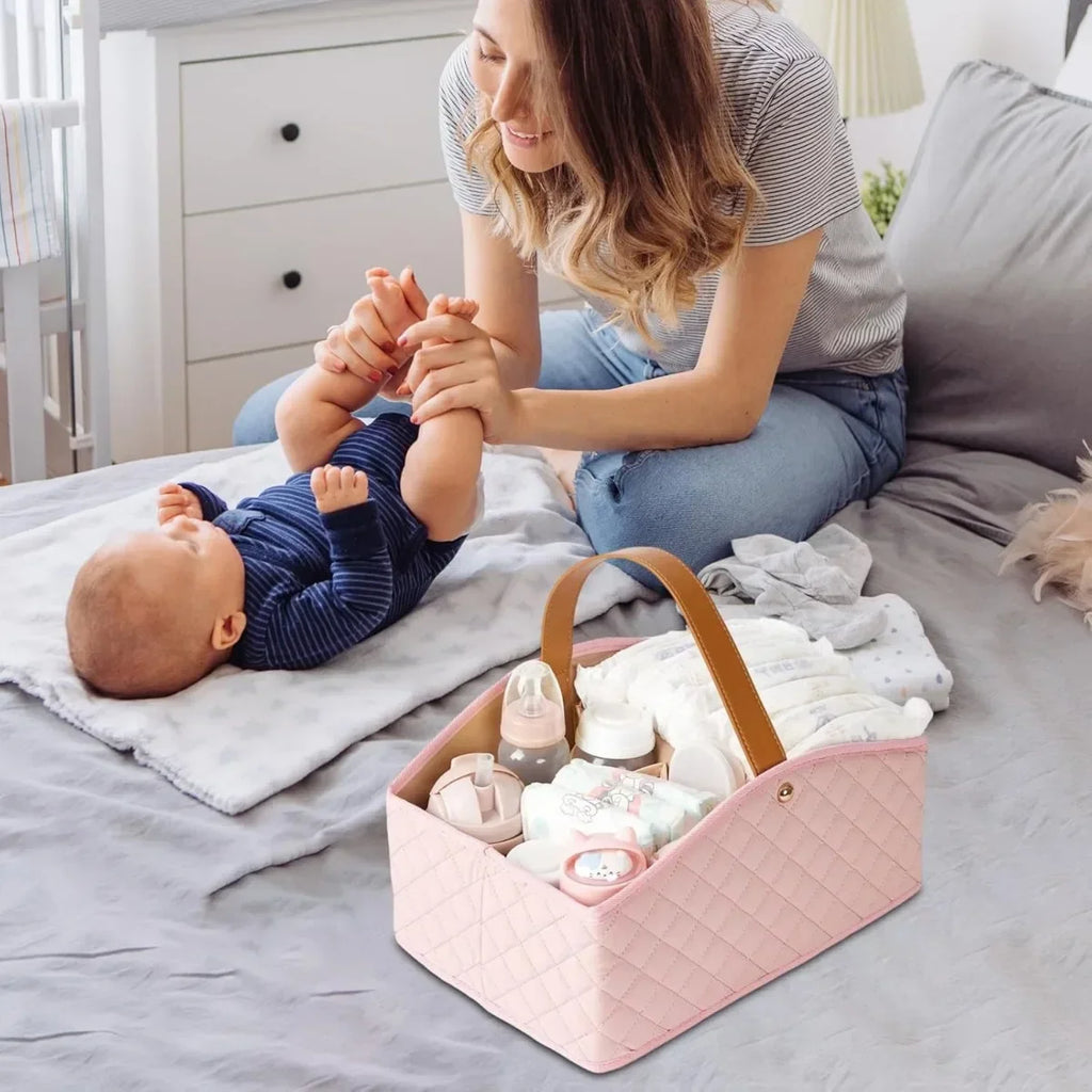 Baby Diaper Caddy Organizer Baby Room Storage Basket Nursery Storage Basket Newborn Essentials Suitable for Outdoor Use