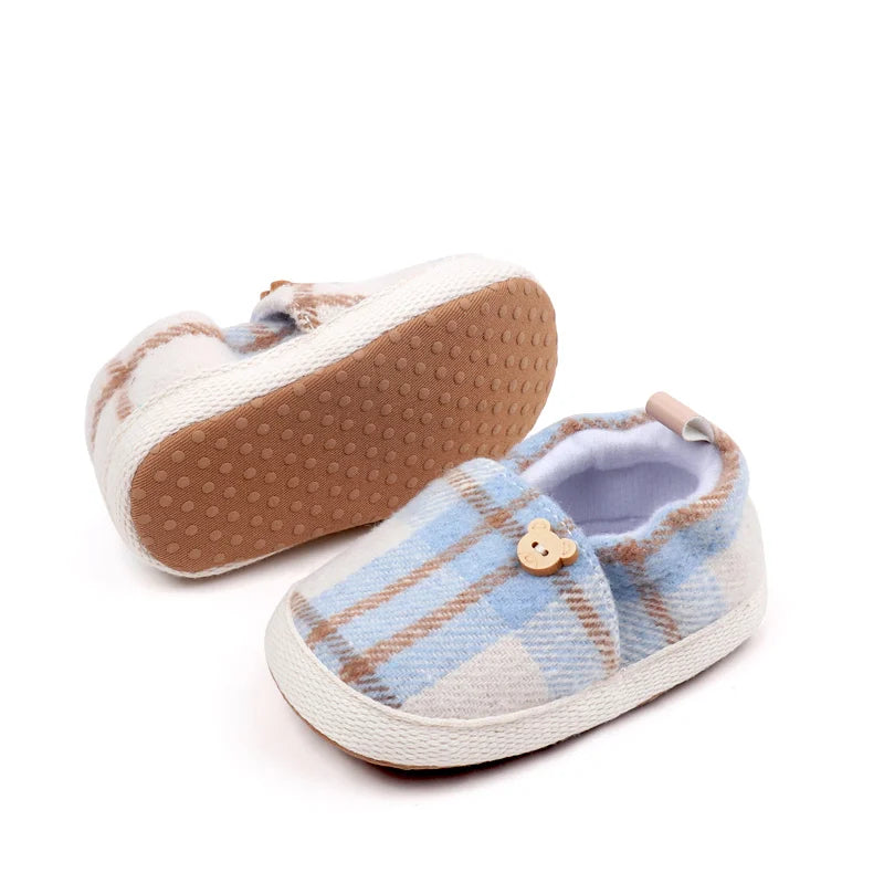 2025 Spring And Autumn Baby Boys And Girls First Walking Toddler Shoes With Fashion Color Block Design And Soft TPR Sole