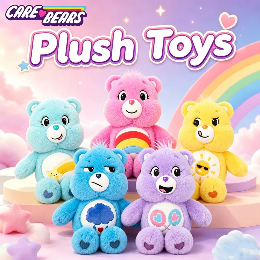 Care Bears Plush Toy 33cm Fluffy Soft Stuffed Bear Cartoon Character Plush Doll Kids Birthday Gift Home Decor Collection For Fan
