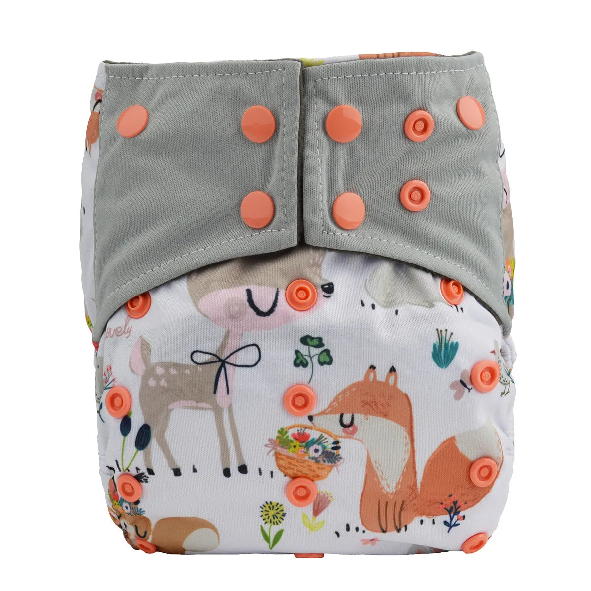 All In One Charcoal Bamboo Baby Cloth Diaper Nappy With Sewn Insert And Double Gussets Model 359815180201100