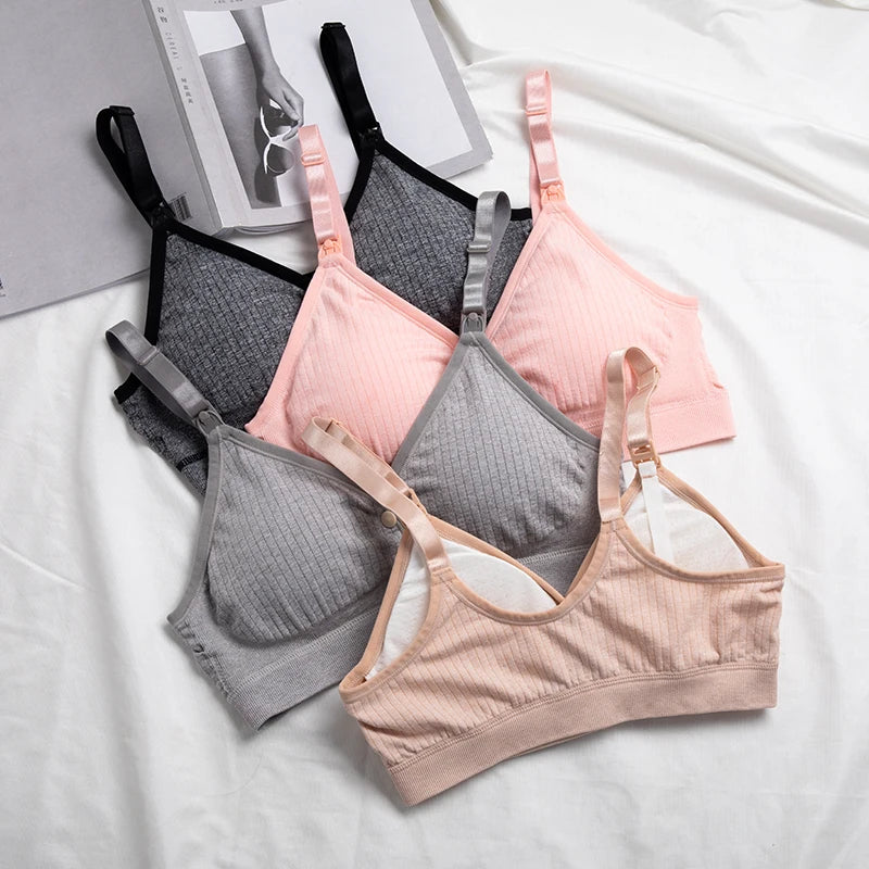 Pregnancy Seamless Nursing Bra Front Closure Comfortable Women's Push Up Breastfeeding Bra Maternity Underwear