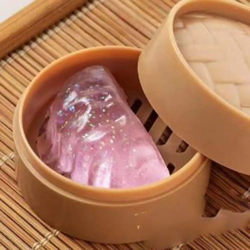 24pcs/set Soft Cute Mini Dumplings Squishy Food Shape Squeezable Squishy Crystal Bun Pinch With Steamer Fidget Sensory Toy