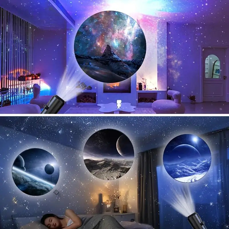 LED USB Projector Light 3/6pcs Projection Patterns- Adjustable Whale Butterfly Jellyfish Starfish Night Light Festival Gift