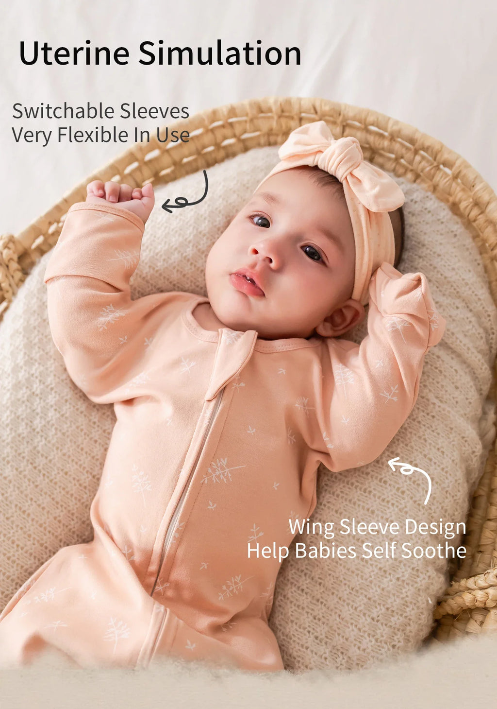 INSULAR Long Sleeves Baby Sleeping Bag,100%Cotton Thin Breathable Pajamas,Anti-Kicking Cocoon Envelope Sleep Sack for Newborn 2.