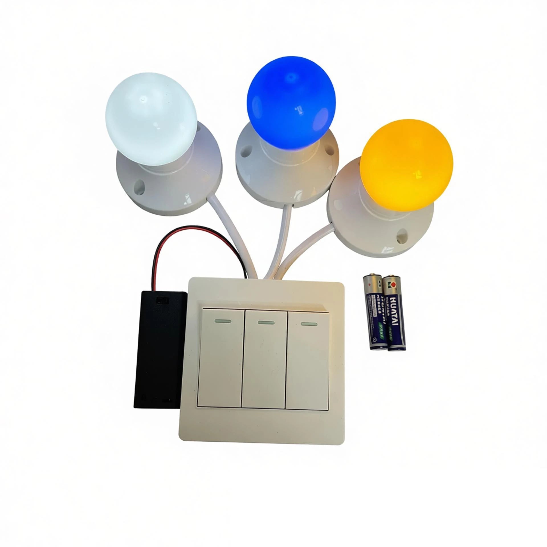 Busy Board Accessories Gear Castle Color Change Card Switch Light Wood Educational Toy for Children