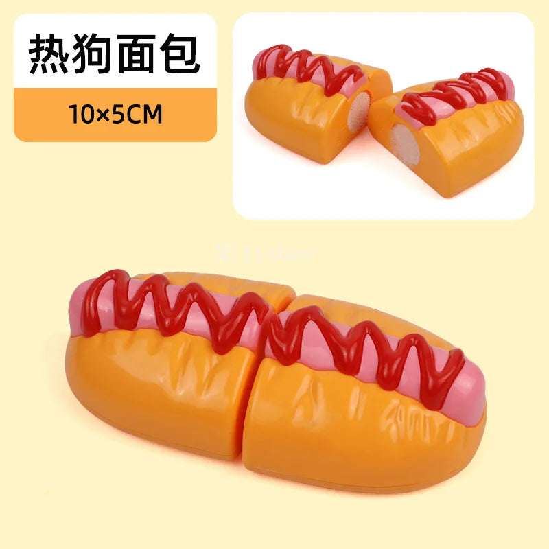 Chechele Montessori Simulation Toy 1 Piece Play House Vegetable Biscuit Bread Baking Educational Toy