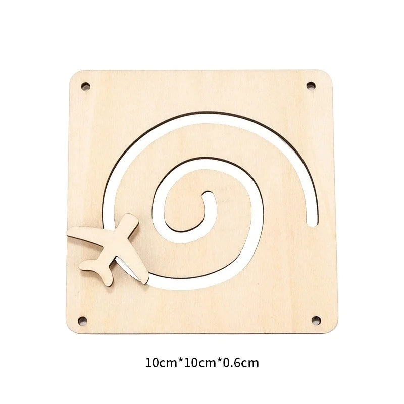 Busy Board Accessories Gear Castle Color Change Card Switch Light Wood Educational Toy for Children