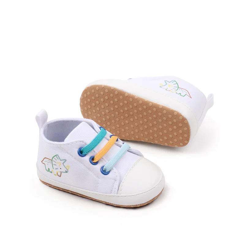 Hoting Selling Spring and Autumn Baby Boys and Girls Canvas TPR Anti Slip Cute Cartoon Printing High Quaity Soft Cotton