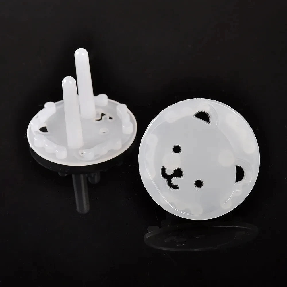 10pcs Bear EU Power Socket Electrical Outlet Baby Kids Child Safety Guard Protection Anti Electric Shock Plugs Protector Cover