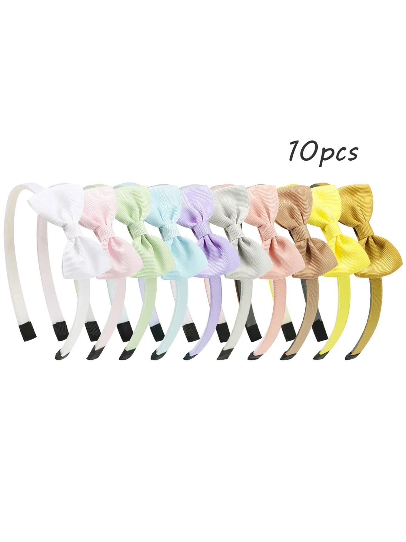 6pcs Solid Color Handmade Headband Ribbons Hair Bows for Girls Cute Children Kids Baby Hair Accessories Gifts