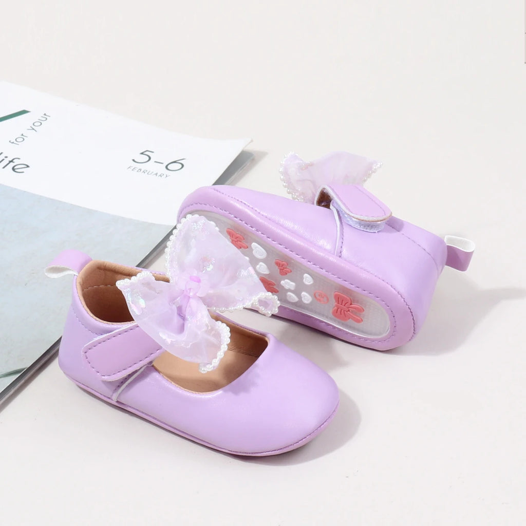 Spring Early Season New Style Rubber-Soled Anti-Slip Girls' Low-Top Toddler Shoes Stylish And Simple Front-Facing Shoes